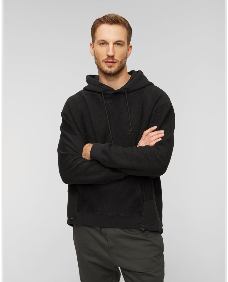 Sweat à capuche noir pour hommes Dondup  Fleece