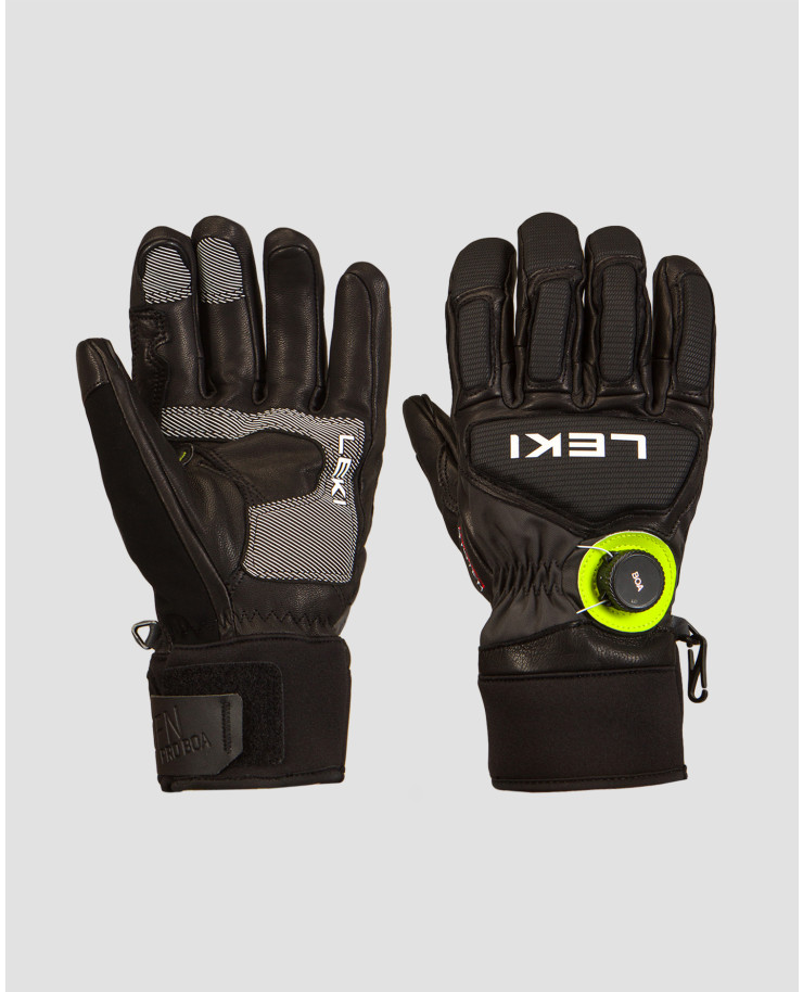 Gants de ski noirs et gris Leki Griffin Tune 3D Boa®