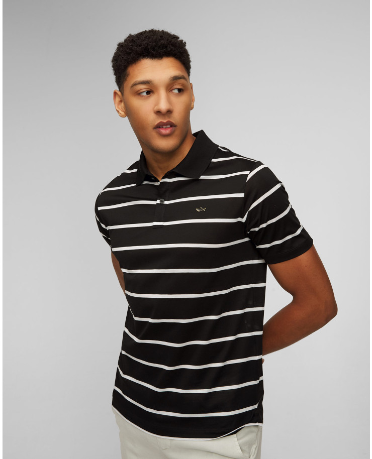 Tricou polo pentru bărbați Paul&Shark - negru