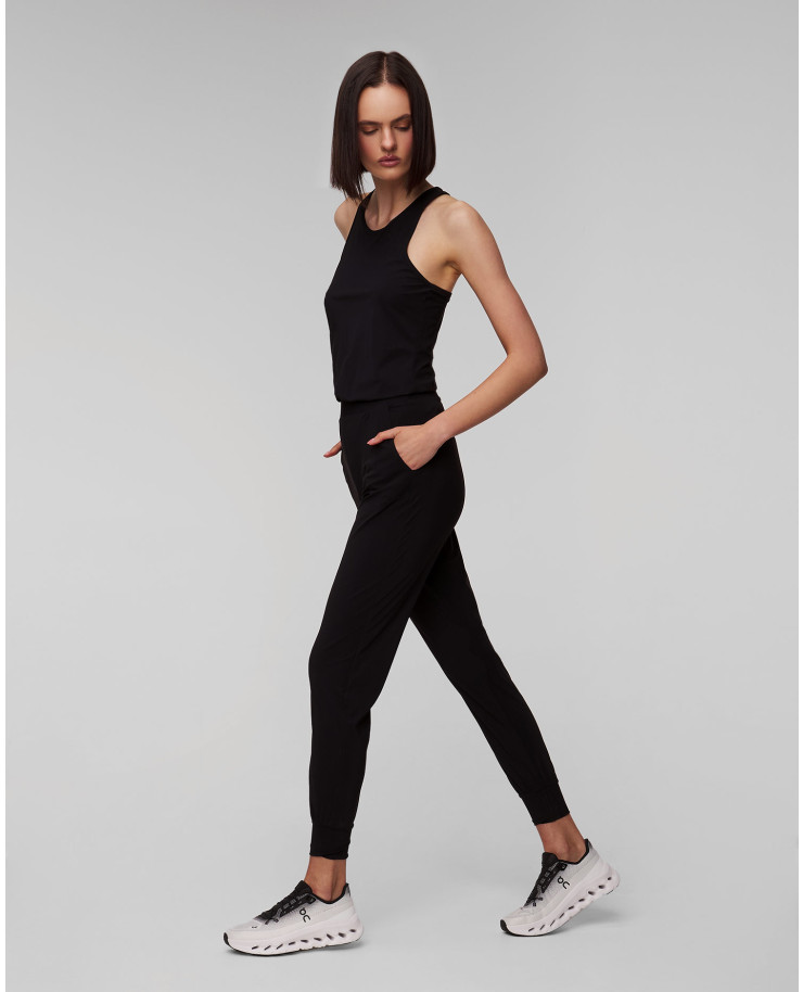 Combinaison noire pour femmes Casall Weekend Jumpsuit Racerback