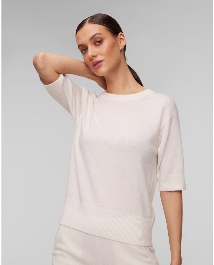 Maglione bianco in cashmere da donna Allude