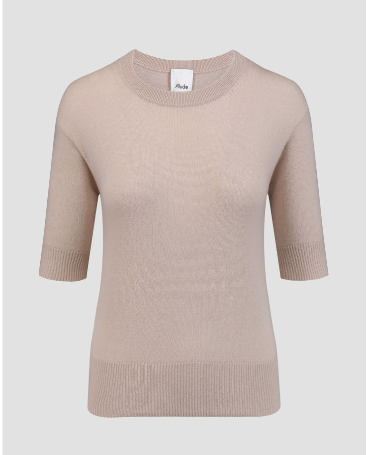 Maglione beige in cashmere Allude