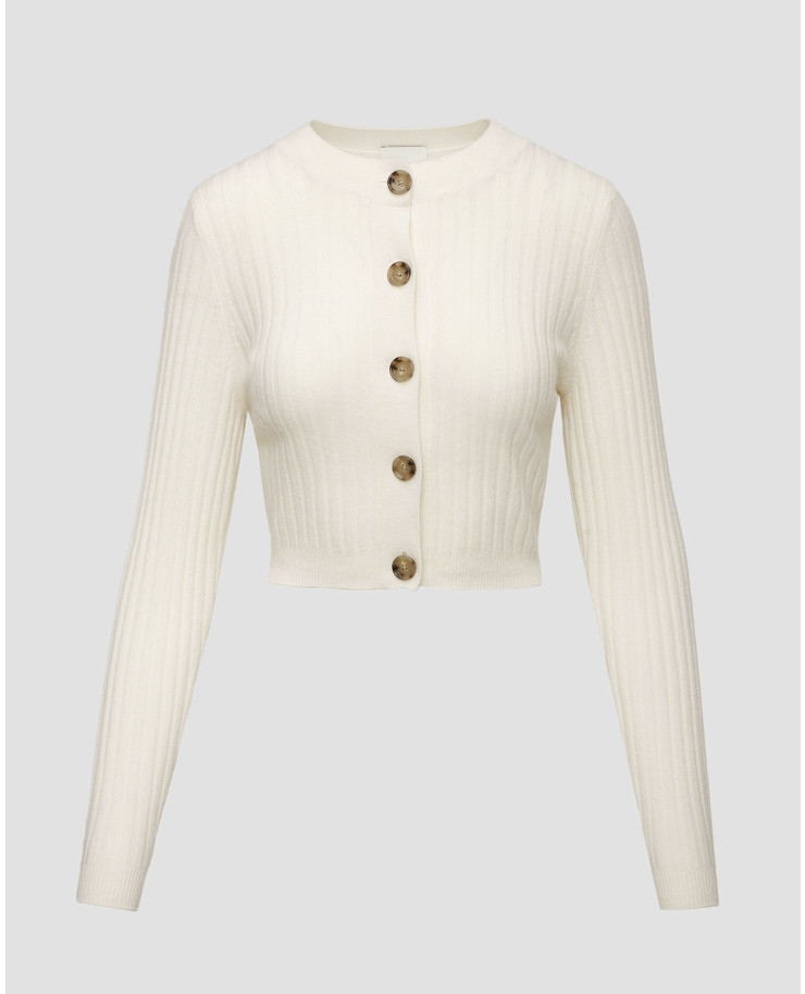 Cardigan en cachemire blanc pour femmes Allude