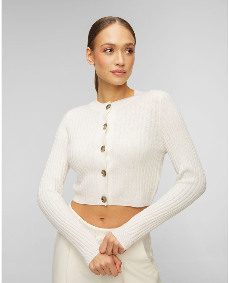 Cardigan en cachemire blanc pour femmes Allude