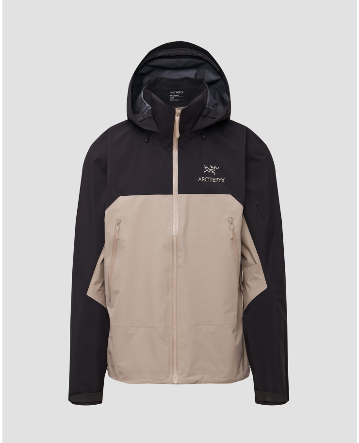 Giacca hardshell nera-beige da uomo Arcteryx Beta AR