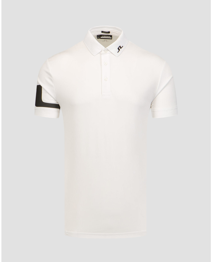 Tricou polo alb pentru bărbați J.Lindeberg Heath