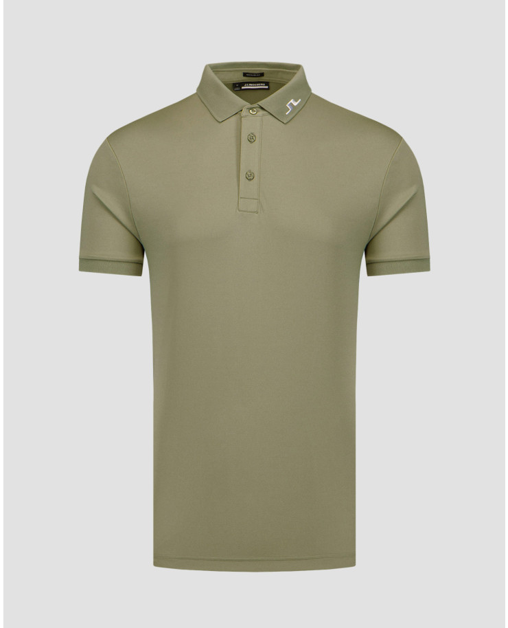 Tricou polo verde pentru bărbați J.Lindeberg KV Print