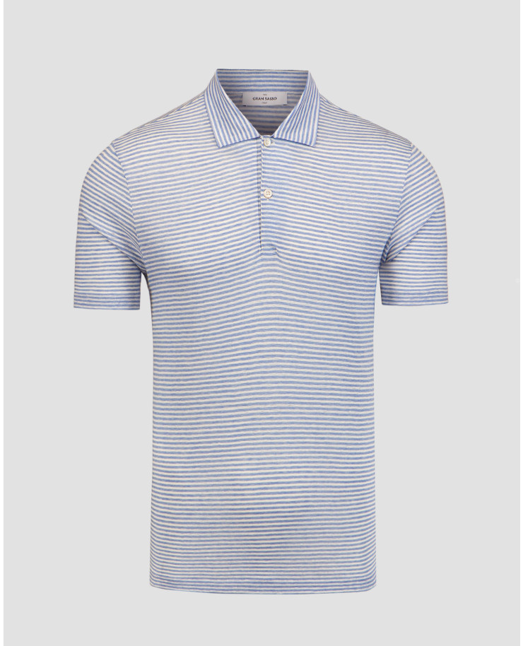 Striped linen polo Gran Sasso