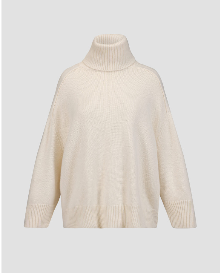 Women's white cashmere turtleneck Kujten Diana