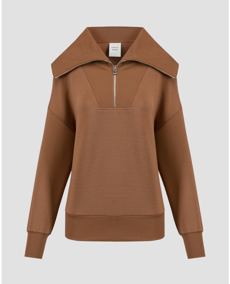 Brązowa bluza damska Varley Catherine Half Zip Sweat