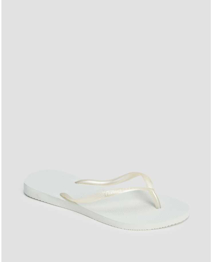 Tongs blanches pour femmes Havaianas Slim 