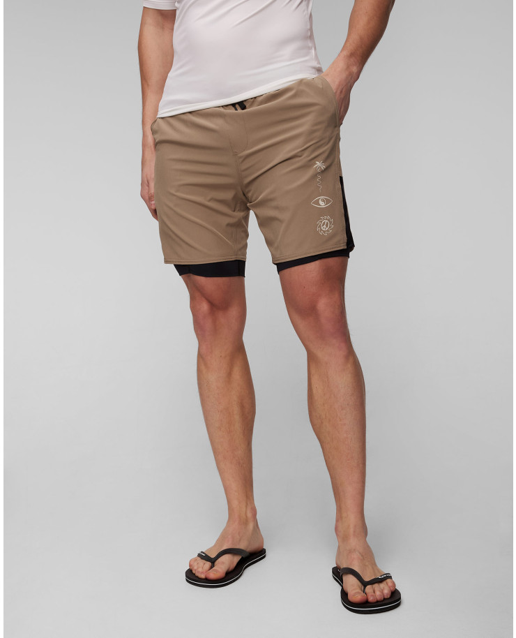 Short beige pour hommes Quiksilver Omni Training Short 17