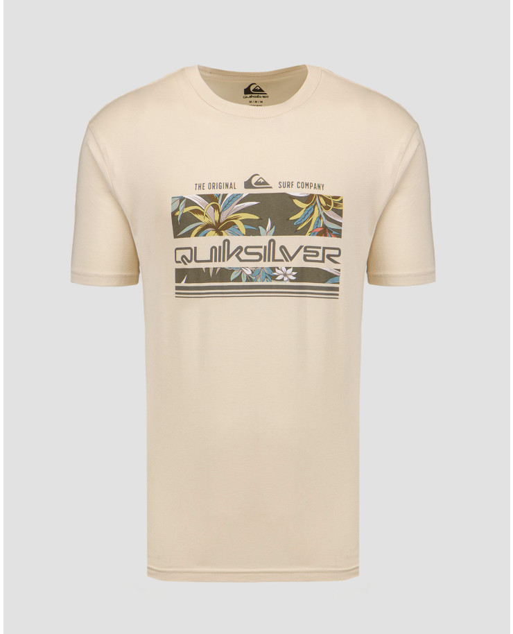 Beżowy T-shirt męski Quiksilver Tropical Rainbow SS