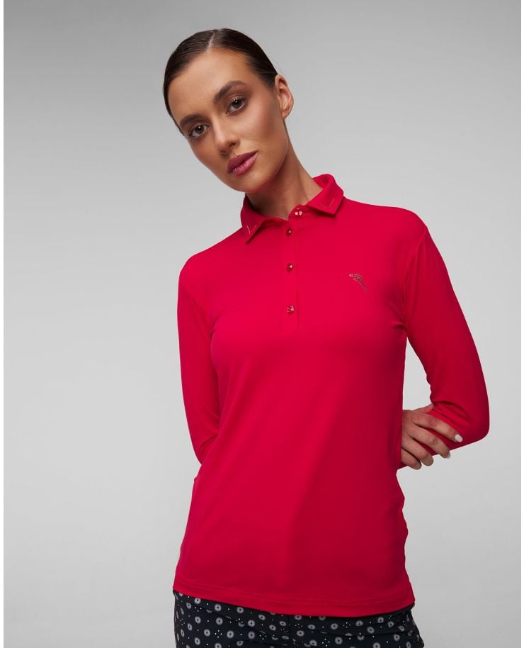 Chervo Abracadabra Langarm-Poloshirt für Damen in Rot