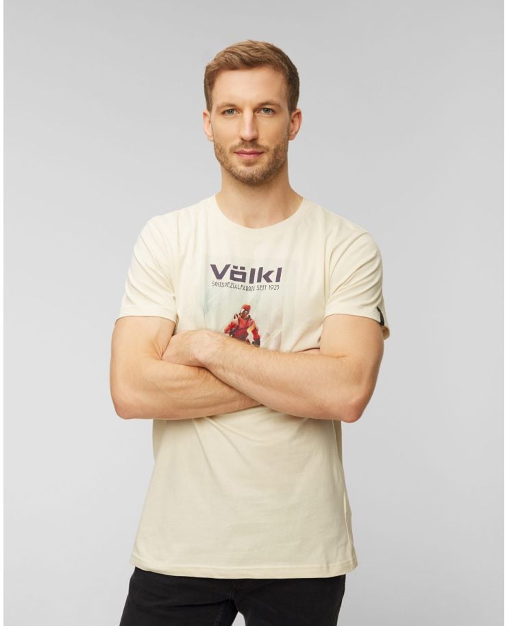 Beżowy t-shirt męski Volkl 100 Years Mount Hero Shirt Beige