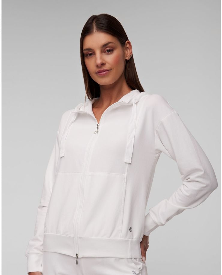 Bluză albă cu glugă pentru femei Deha