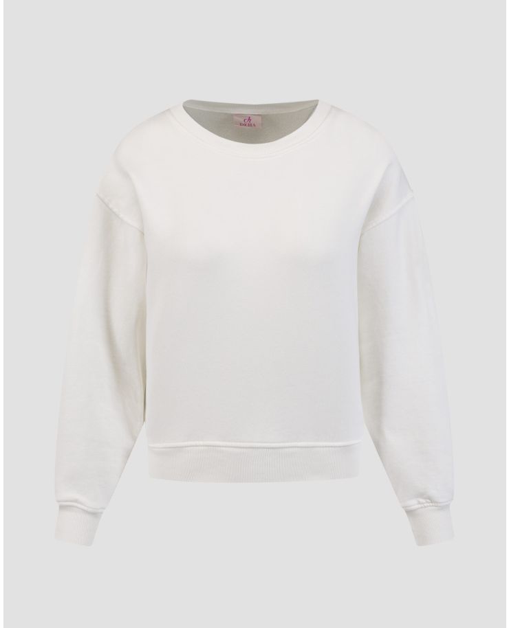 Sweat-shirt en coton biologique blanc pour femmes Deha 