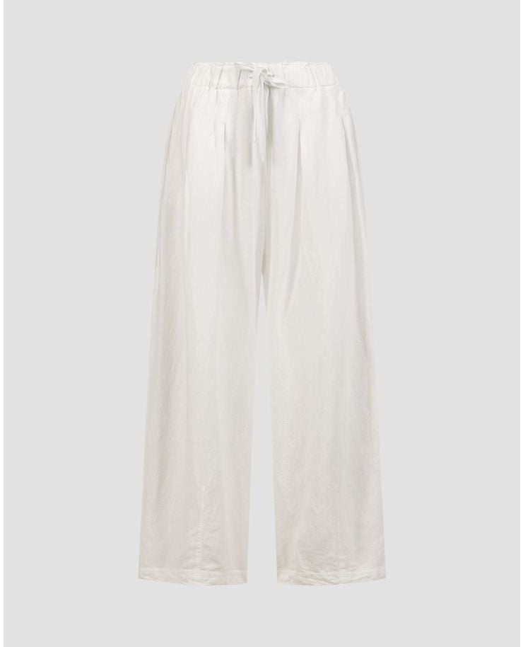 Women's white linen trousers Deha