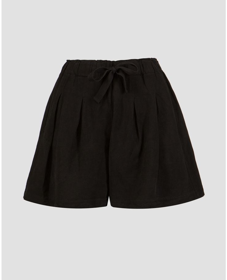 Women's black linen shorts Deha