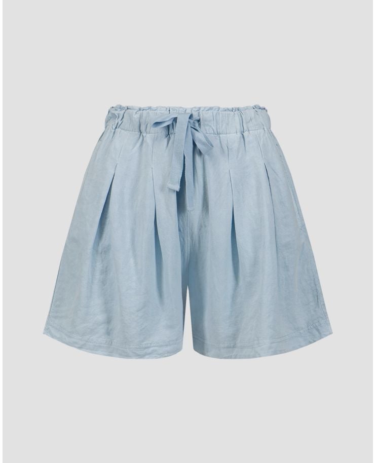 Shorts blu di lino da donna Deha