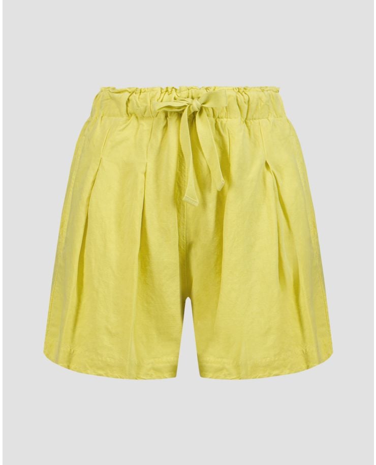 Shorts gialli di lino da donna Deha