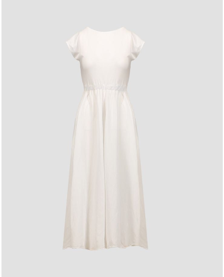 Dámské bílé letní šaty ze lnu Deha