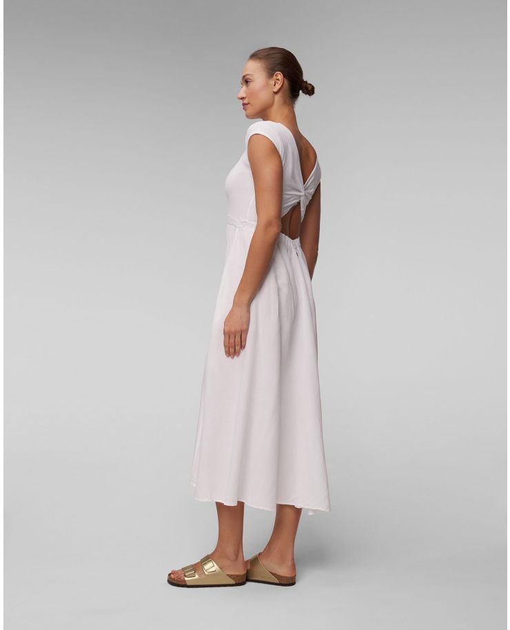 Women’s white summer dress with linen Deha