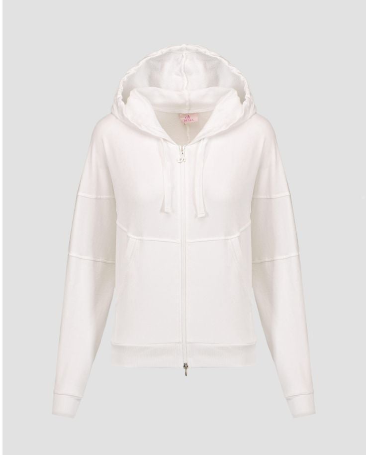 Women's white zip-up hoodie Deha