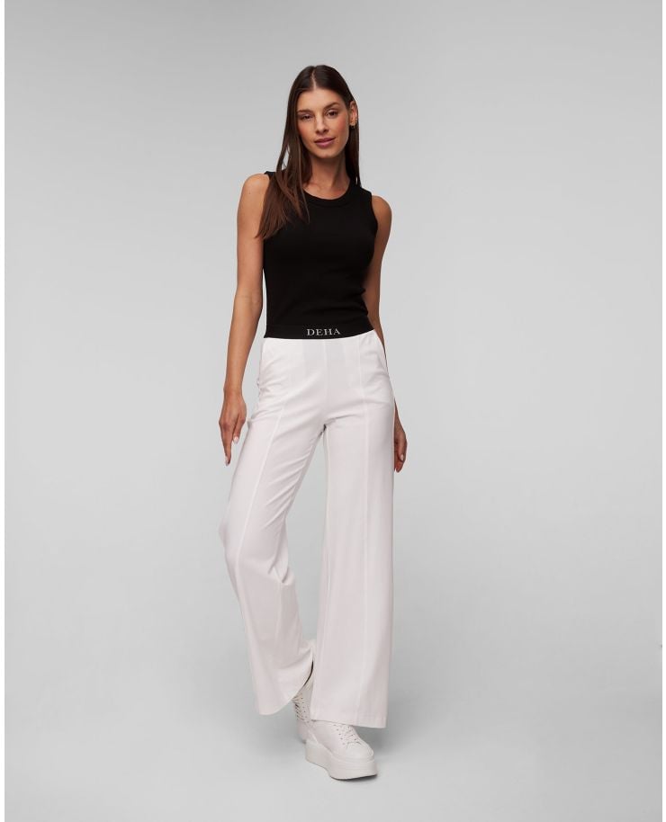 Women’s white trousers with wide legs Deha
