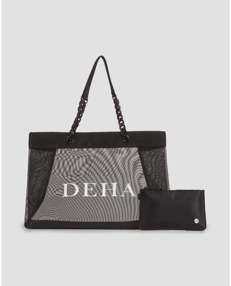 Černá dámská kabelka ze síťoviny Deha Mesh Shopper