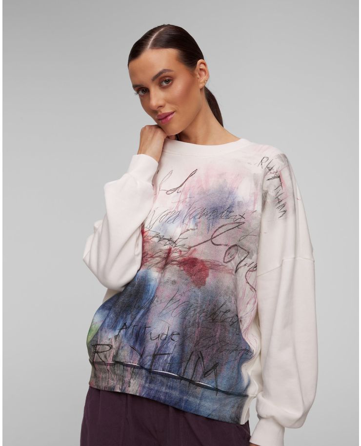 Women's white printed sweatshirt Deha