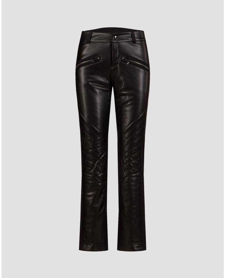 Women's black ski trousers BOGNER Tory made of imitation leather
