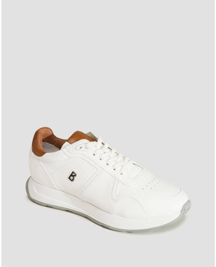 Pantofi albi din piele pentru bărbați BOGNER Munich 1 A