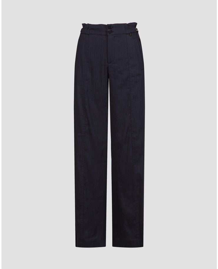 Women's navy blue linen trousers BOGNER Rebel