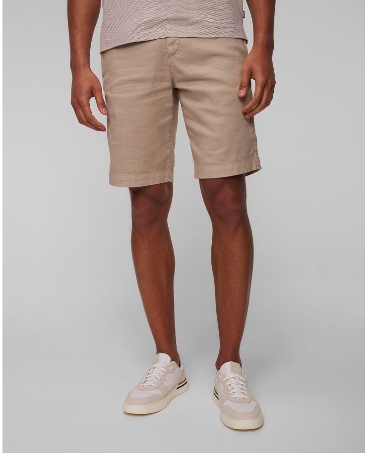 Shorts beige di lino da uomo BOGNER Cole-G5