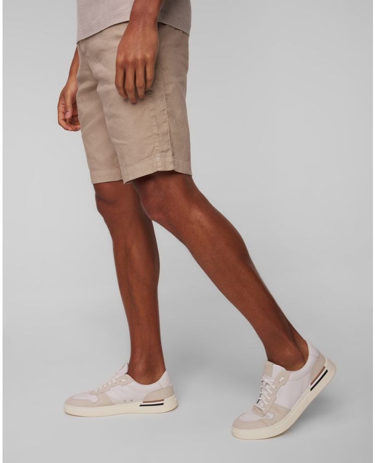Béžové lněné pánské šortky BOGNER Cole-G5