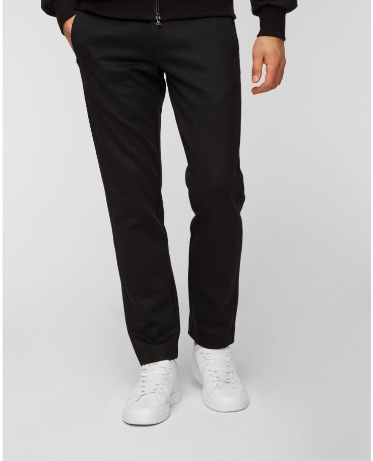 Vlněné pánské kalhoty BOGNER Riley-26 v Černé Barvě
