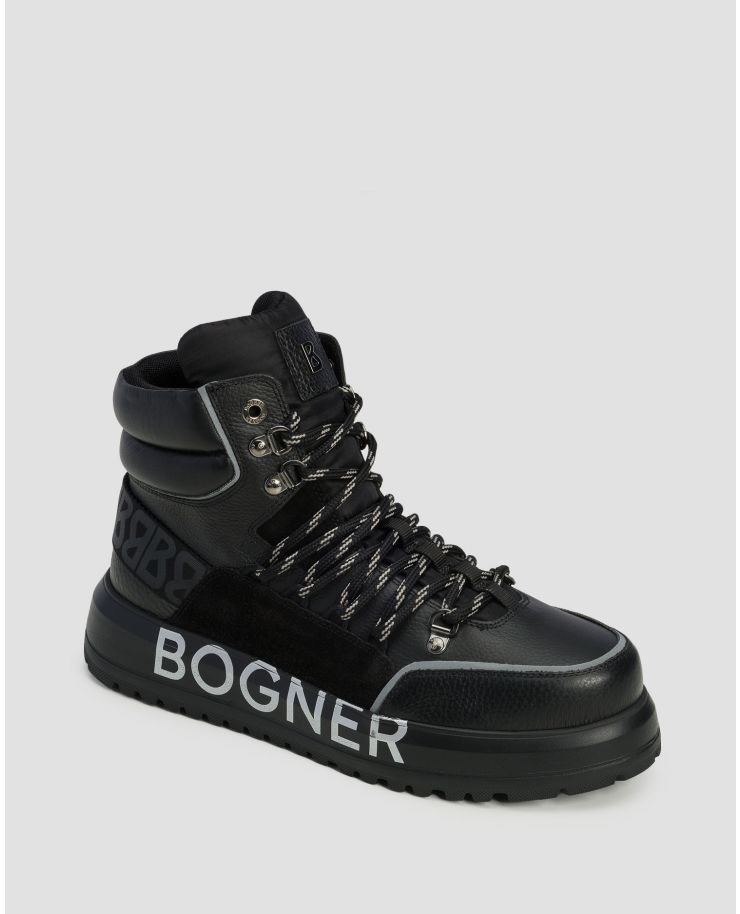 Women's black leather winter boots BOGNER Antwerp L20