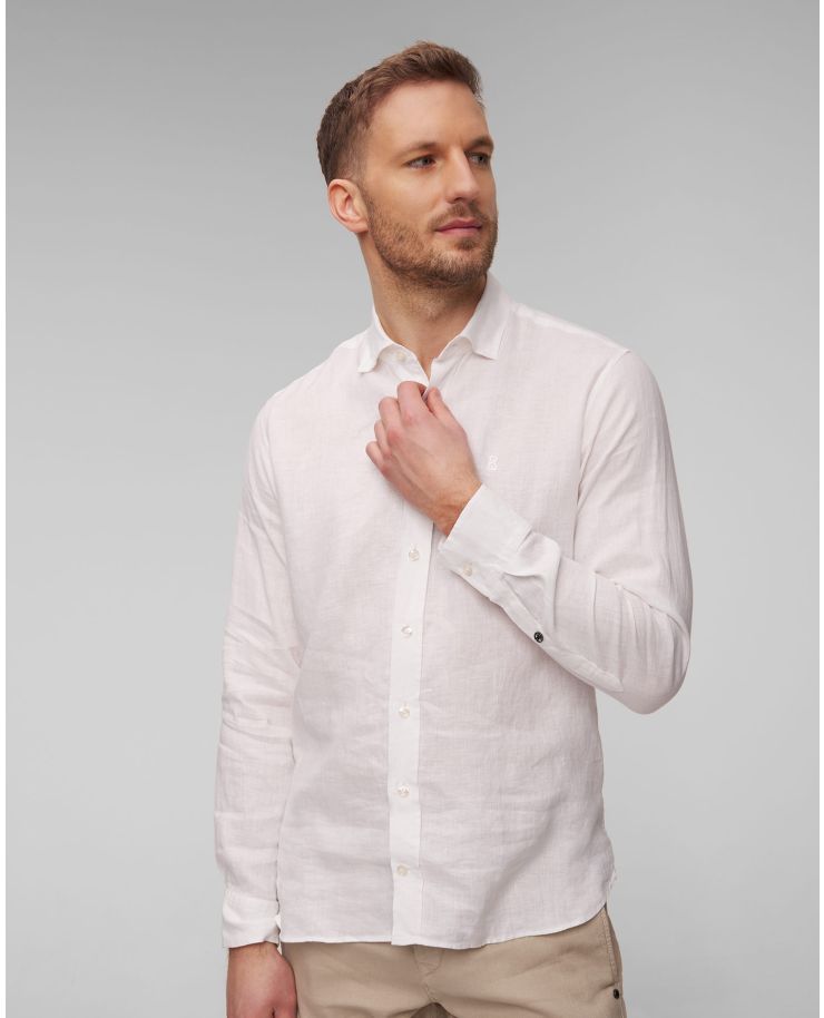Camisa blanca de lino de hombre BOGNER Timi