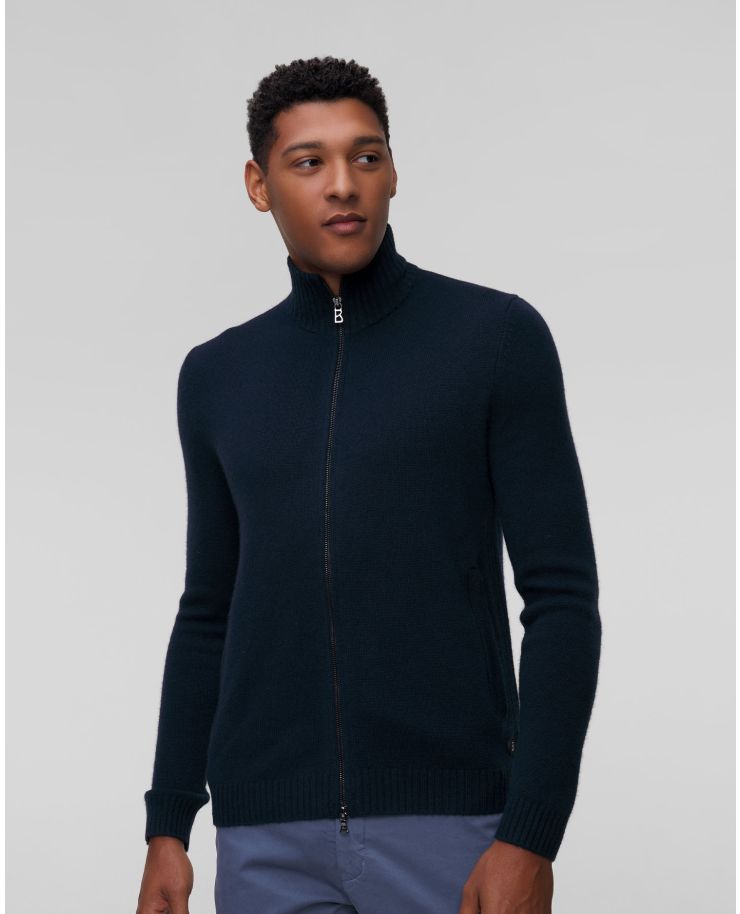 Navy blue wool cashmere jumper BOGNER Dexter