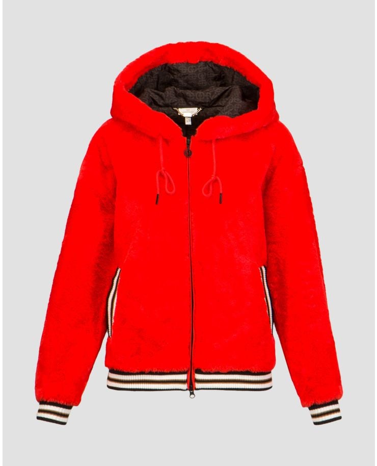 Jachetă roșie din blană artificială pentru femei Sportalm