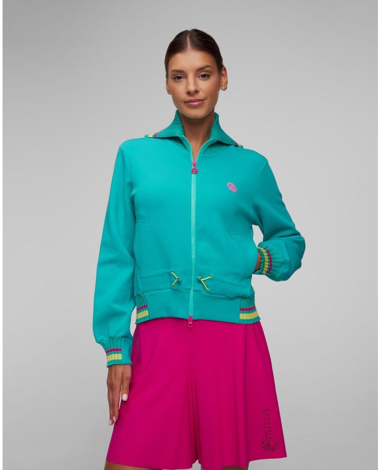 Sweat-shirt zippé turquoise pour femmes Sportalm