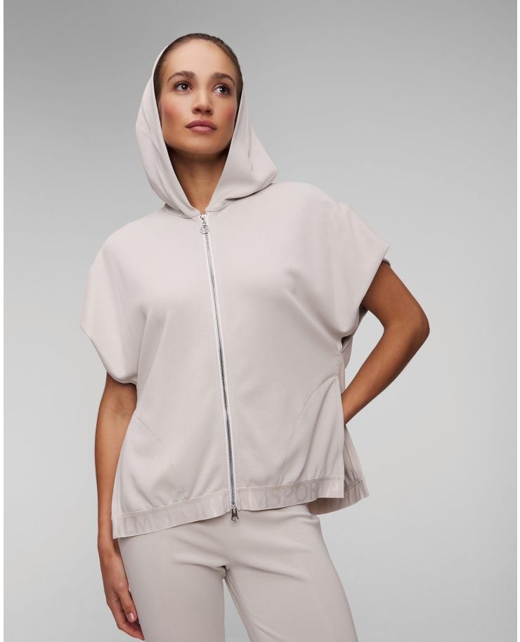 Women’s beige sweatshirt with short sleeves Sportalm 