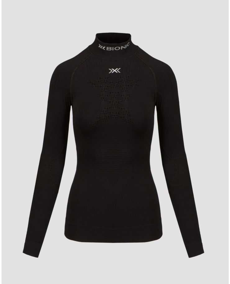 Women's black thermoactive longsleeve with a high collar X-Bionic Energy Accumulator 4.0 Turtle Neck LG SL