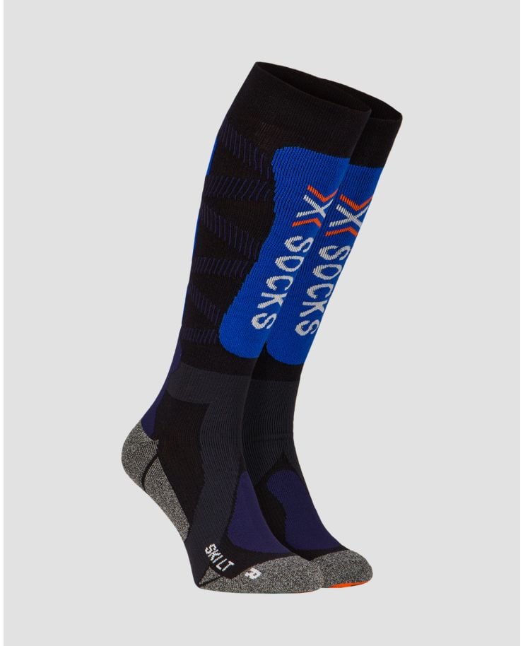 Chaussettes de ski noires-bleues X-Socks Ski LT 4.0