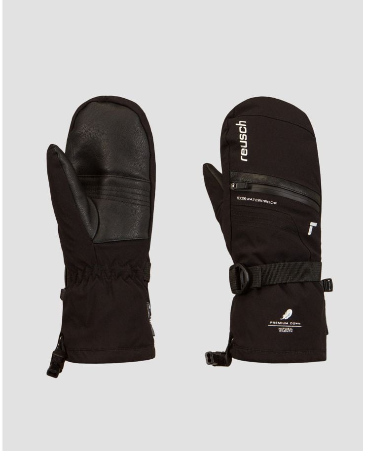 Čierne dvojprstové detské lyžiarske rukavice Reusch Lando R-TEX® XT Mitten