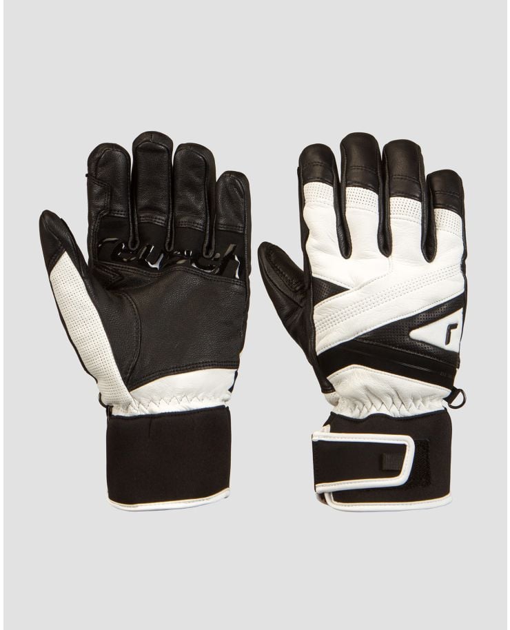 Černobílé lyžařské rukavice Reusch Classic Pro