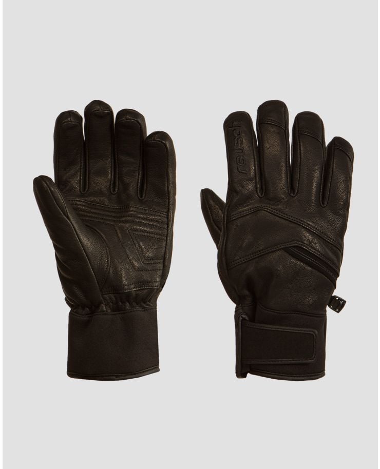 Czarne rękawiczki skórzane Reusch Cronon