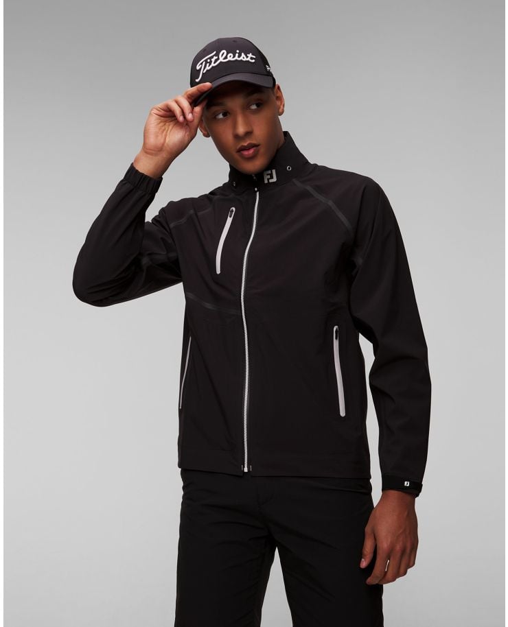 Men's black black golf jacket FootJoy Eu HydroTour