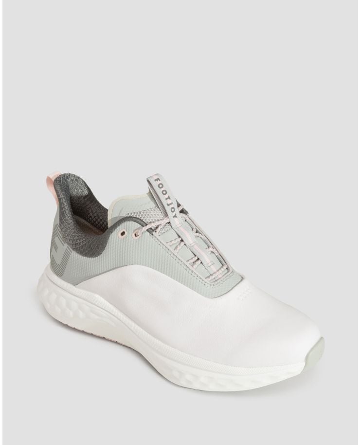 Chaussures de golf blanches et grises pour femmes FootJoy WN FJ Quantum 